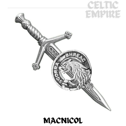 MacNicol Scottish Small Family Clan Kilt Pin