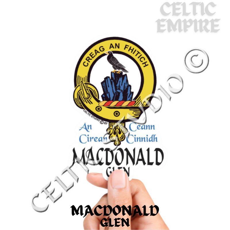 Macdonald (Glen) Family Clan Crest Decal | Custom Scottish Heritage Car & Laptop Stickers