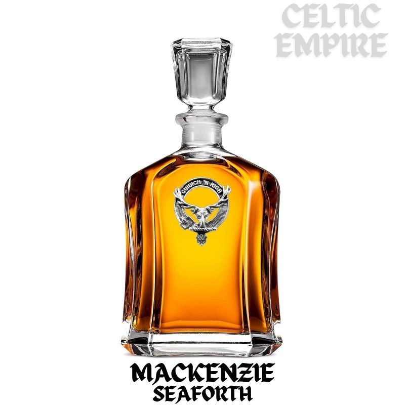 MacKenzie (Seaforth) Family Clan Crest Badge Whiskey Decanter