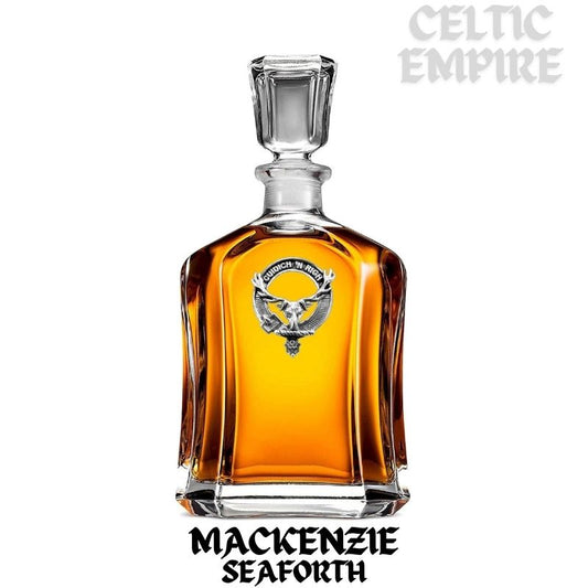 MacKenzie (Seaforth) Family Clan Crest Badge Whiskey Decanter