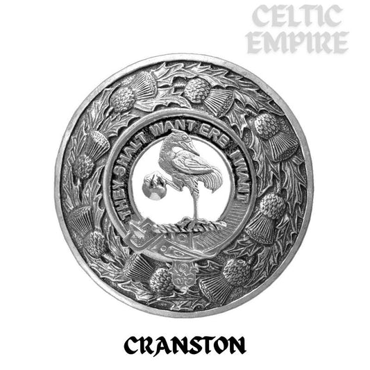 Cranston Family Clan Badge Scottish Plaid Brooch