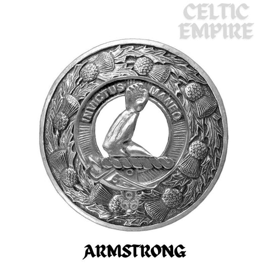 Armstrong Scottish Family Clan Crest Scottish Plaid Brooch