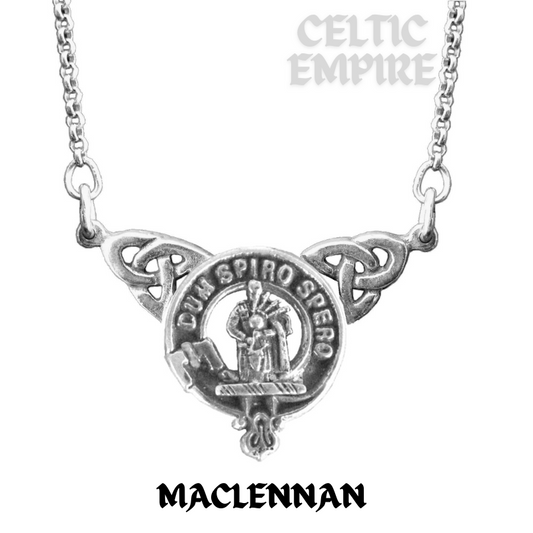 MacLennan Family Clan Crest Double Drop Pendant
