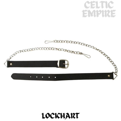 Lockhart Scottish Family Clan Badge Sporran, Leather