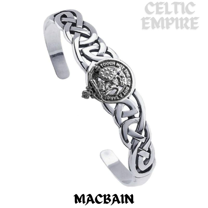 MacBain Family Clan Crest Celtic Cuff Bracelet