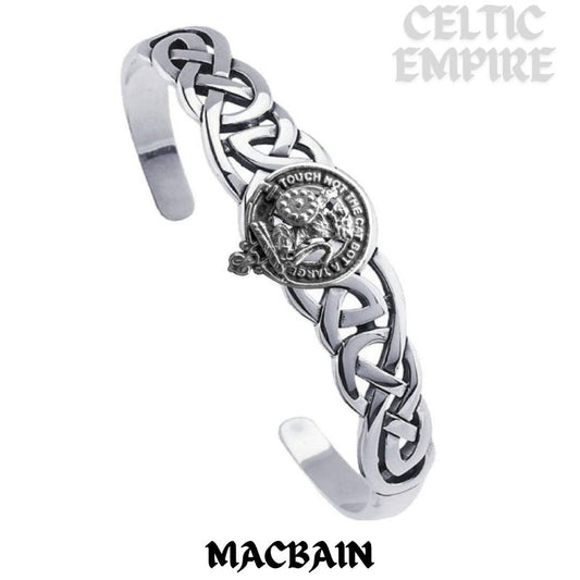 MacBain Family Clan Crest Celtic Cuff Bracelet
