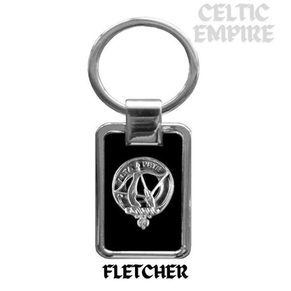 Fletcher Family Clan Black Stainless Key Ring