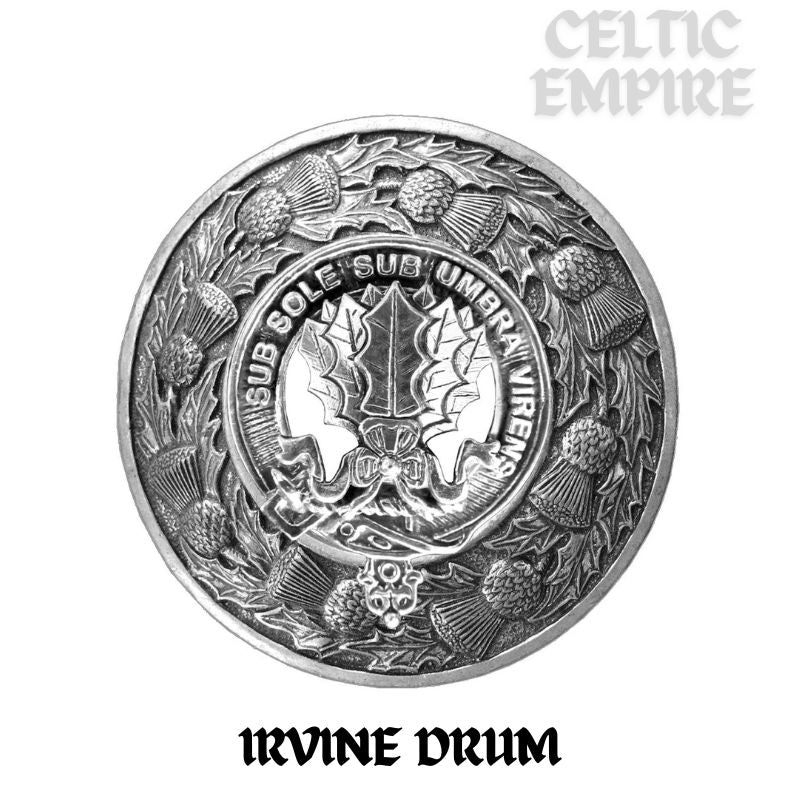 Irvine (Drum) Family Clan Badge Scottish Plaid Brooch