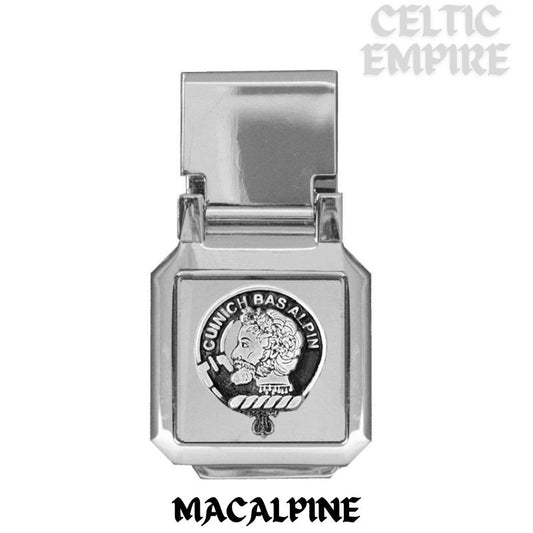 MacAlpine Scottish Family Clan Crest Money Clip