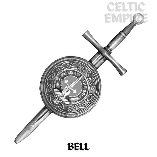 Bell Scottish Family Clan Dirk Shield Kilt Pin