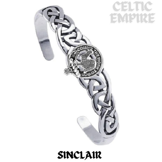 SinclairFamily Clan Crest Celtic Cuff Bracelet