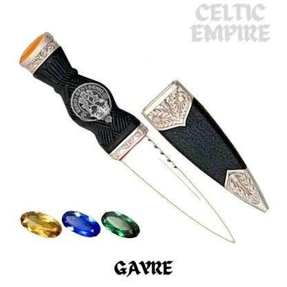 Gayre Family Clan Crest Sgian Dubh, Scottish Knife