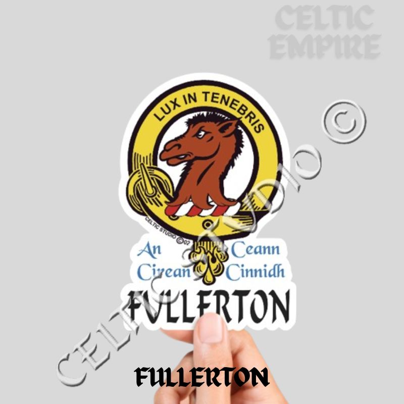 Fullerton Family Clan Crest Decal | Custom Scottish Heritage Car & Laptop Stickers