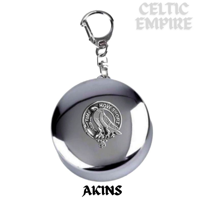 Akins Scottish Family Clan Crest Folding Cup Key Chain