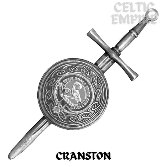 Cranston Scottish Family Clan Dirk Shield Kilt Pin