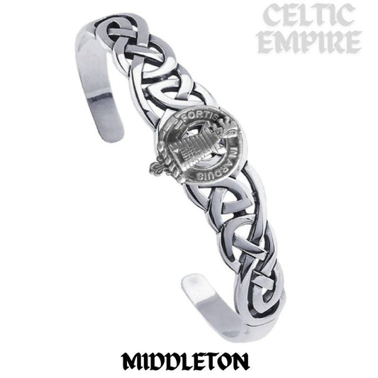 Middleton Family Clan Crest Celtic Cuff Bracelet