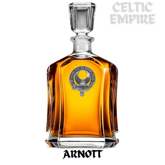 Arnott Family Clan Crest Badge Whiskey Decanter
