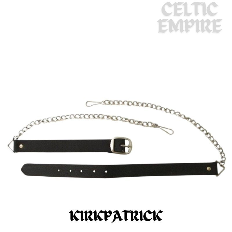 Kirkpatrick Scottish Family Clan Badge Sporran, Leather