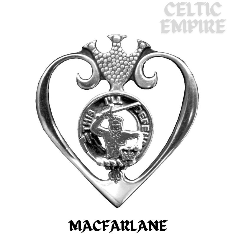 MacFarlane Family Clan Crest Luckenbooth Brooch or Pendant