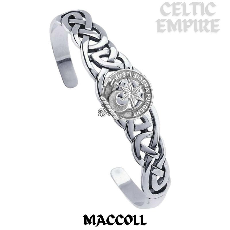 MacColl Family Clan Crest Celtic Cuff Bracelet