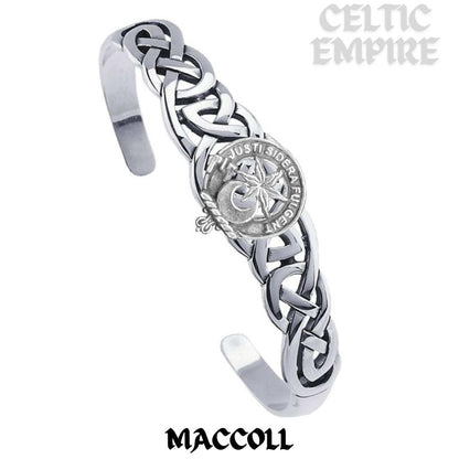 MacColl Family Clan Crest Celtic Cuff Bracelet