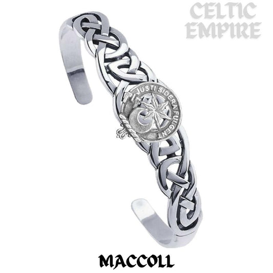 MacColl Family Clan Crest Celtic Cuff Bracelet