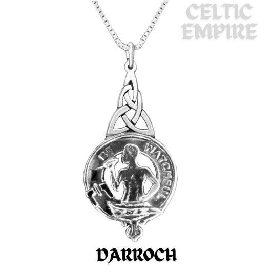 Darroch Family Clan Crest Interlace Drop Pendant