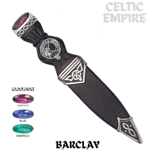 Barclay Interlace Family Clan Crest Sgian Dubh, Scottish Knife