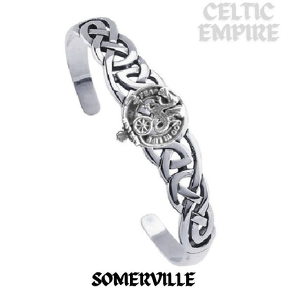 Somerville Family Clan Crest Celtic Cuff Bracelet