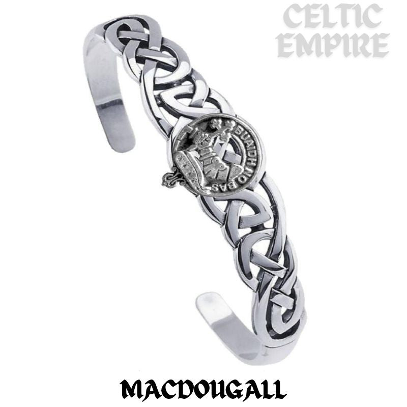 MacDougall Family Clan Crest Celtic Cuff Bracelet