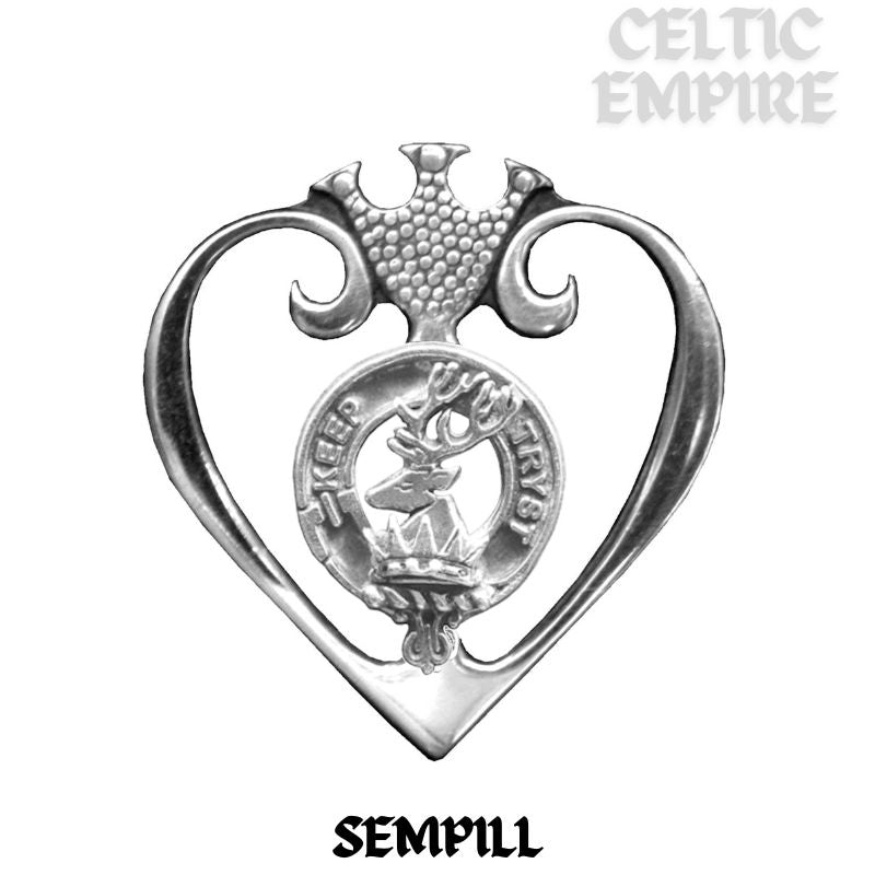 Sempill Family Clan Crest Luckenbooth Brooch or Pendant