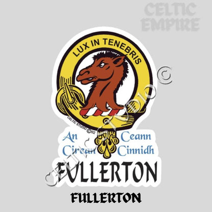 Fullerton Family Clan Crest Decal | Custom Scottish Heritage Car & Laptop Stickers