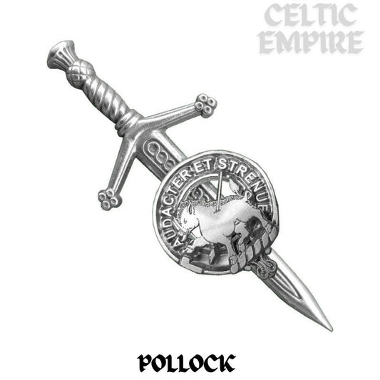 Pollock Scottish Small Family Clan Kilt Pin