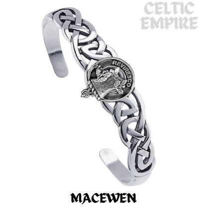 MacEwen Family Clan Crest Celtic Cuff Bracelet