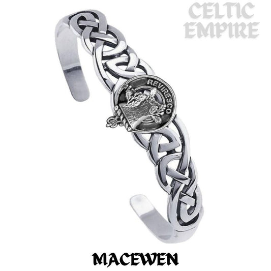 MacEwen Family Clan Crest Celtic Cuff Bracelet