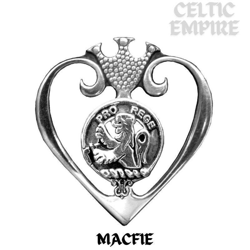 MacFie Family Clan Crest Luckenbooth Brooch or Pendant