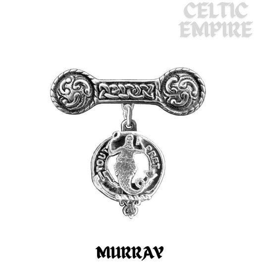 Murray (Mermaid) Family Clan Crest Iona Bar Brooch - Sterling Silver