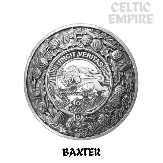 Baxter Family Clan Badge Scottish Plaid Brooch