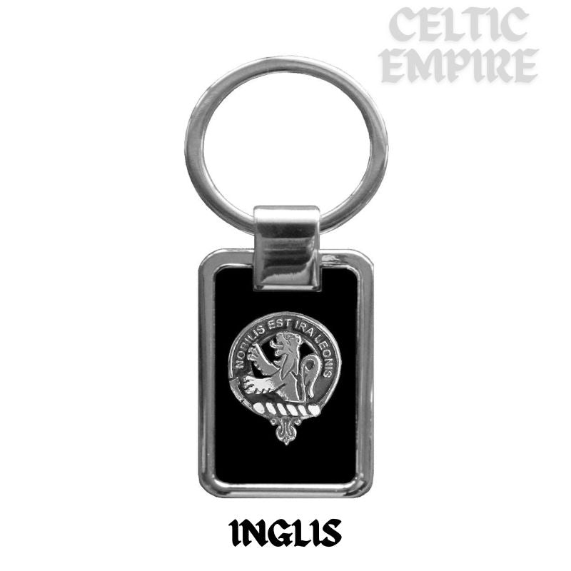 Inglis Family Clan Black Stainless Key Ring