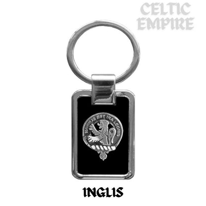 Inglis Family Clan Black Stainless Key Ring