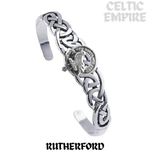 Rutherford Family Clan Crest Celtic Cuff Bracelet