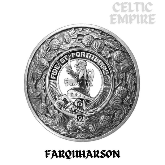 Farquharson Family Clan Badge Scottish Plaid Brooch