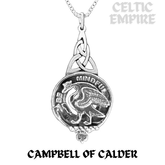 Campbell Calder Family Clan Crest Interlace Drop Pendant