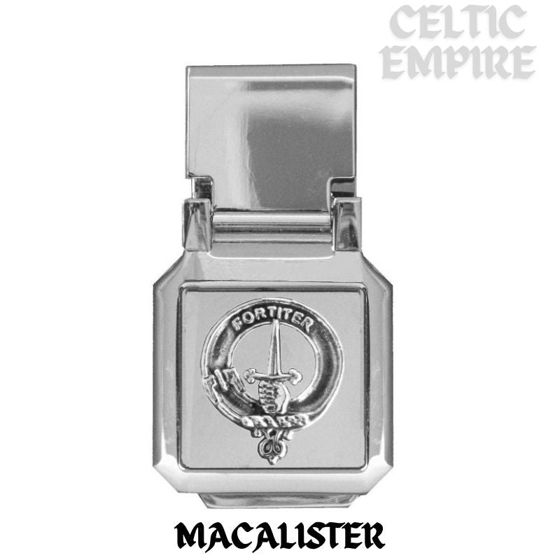 MacAlister Scottish Family Clan Crest Money Clip
