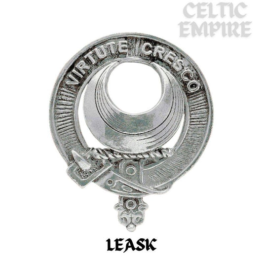 Leask Family Clan Crest Scottish Cap Badge