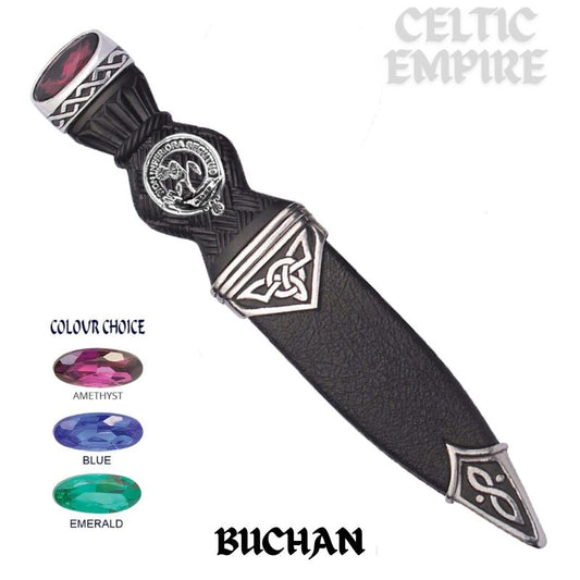 Buchan Interlace Family Clan Crest Sgian Dubh, Scottish Knife
