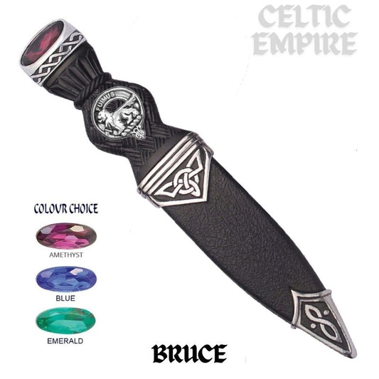 Bruce Interlace Family Clan Crest Sgian Dubh, Scottish Knife