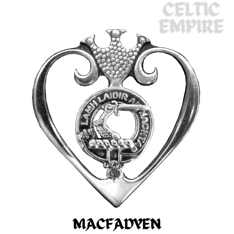 MacFadden Family Clan Crest Luckenbooth Brooch or Pendant