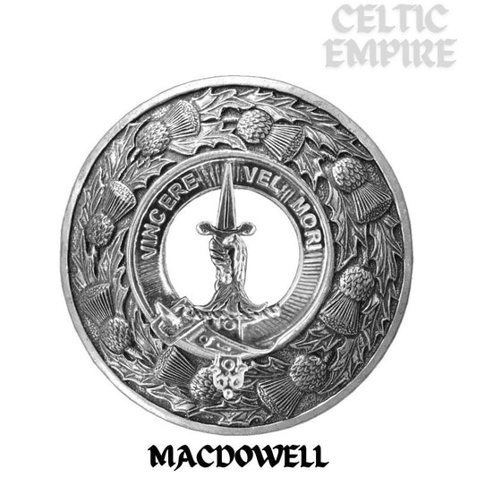 MacDowell Family Clan Badge Scottish Plaid Brooch