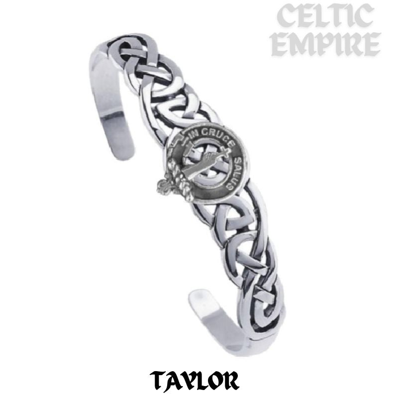 Taylor Family Clan Crest Celtic Cuff Bracelet